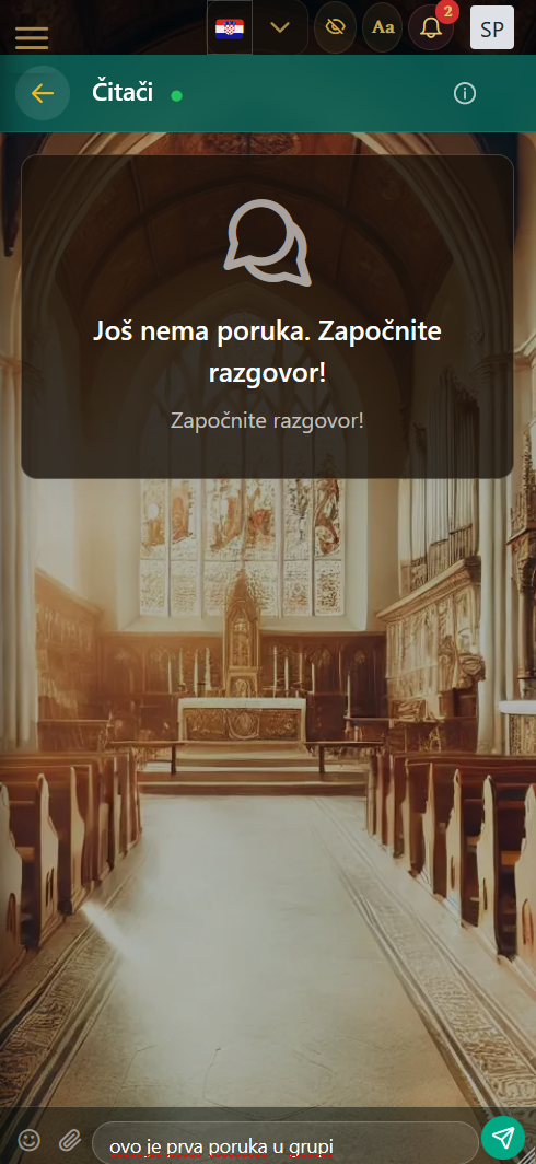 Chat (mobilni prikaz)