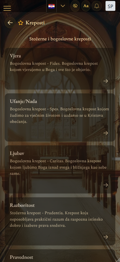 Kompendij — kategorije kršćanske pouke (mobilni prikaz)