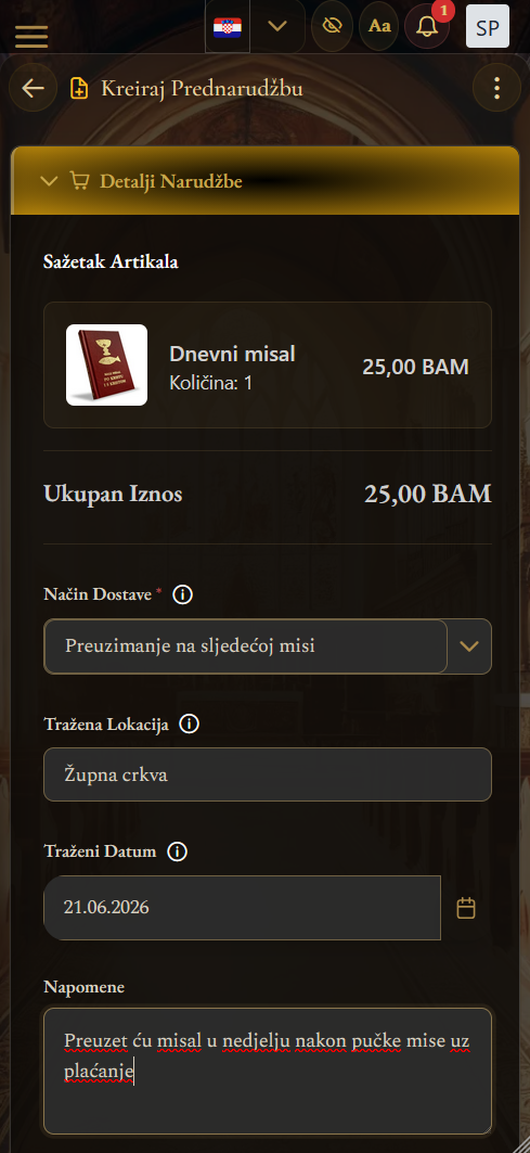 Detalji artikla (mobilni prikaz)