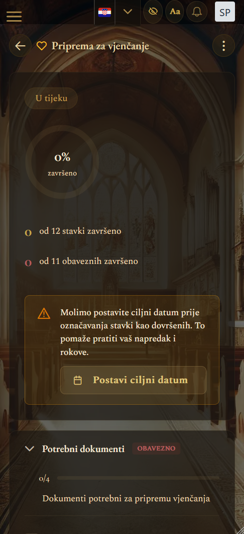 Vodiči za pripremu sakramenata (mobilni prikaz)